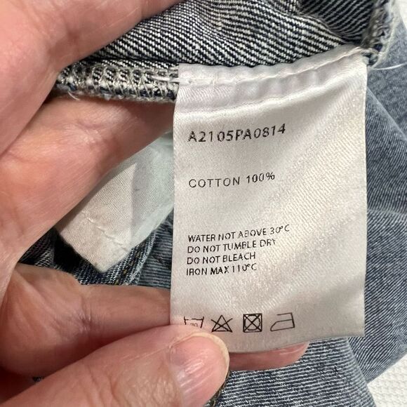 Lattelier Retro Mom Ankle Zipper Acid Wash High Rise Jeans - Picture 6 of 9